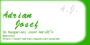 adrian josef business card